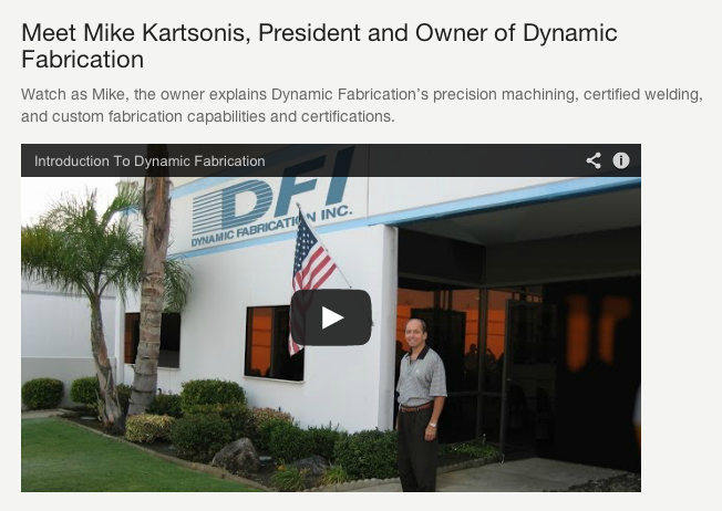 Dynamic Fabrication, precision machining, certified welding, and custom fabrication